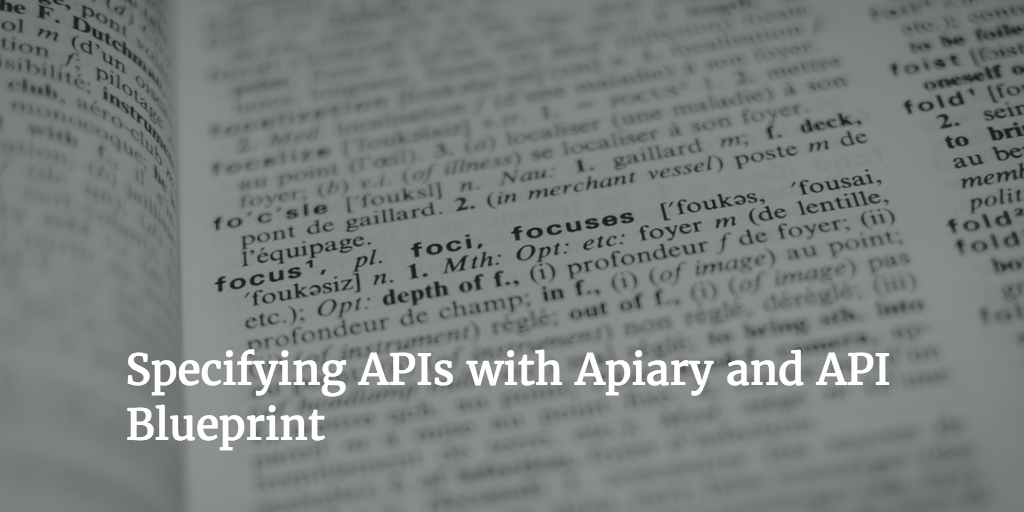 Specifying API specs